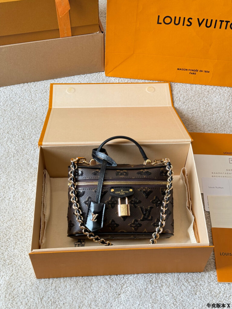 Louis Vuitton Calfskin Leather Crossbody Bag 20 cm editorial product context 3