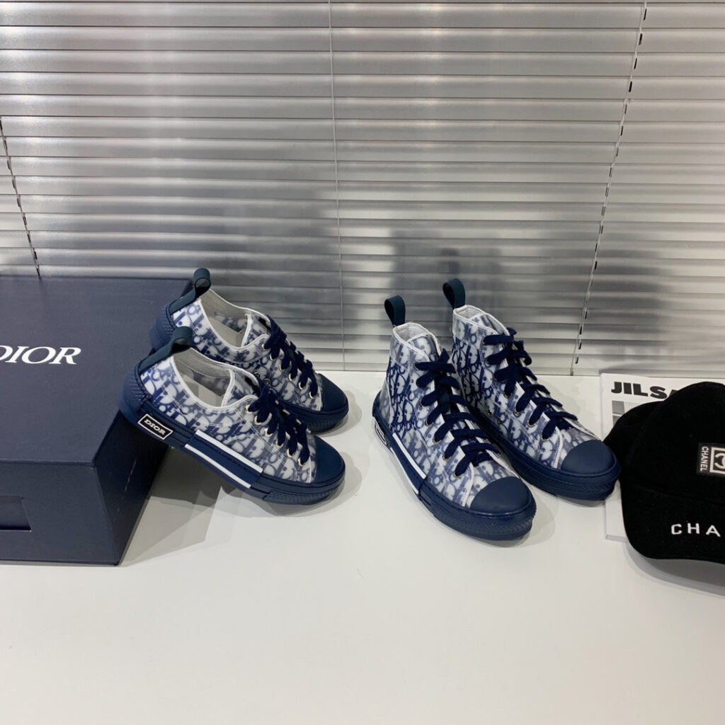 Dior B23 Oblique High / Low Top Sneakers editorial product context 1