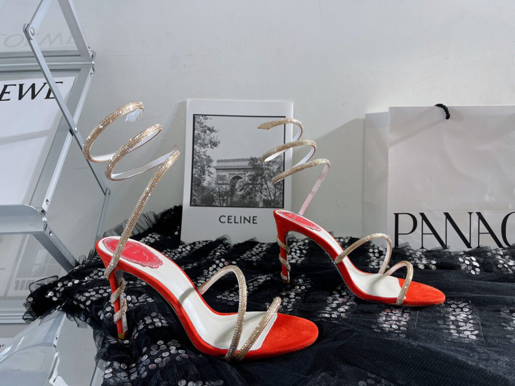 Rene Caovilla Jewel Sandal Snake With Heel Margot Sandals editorial product context 1