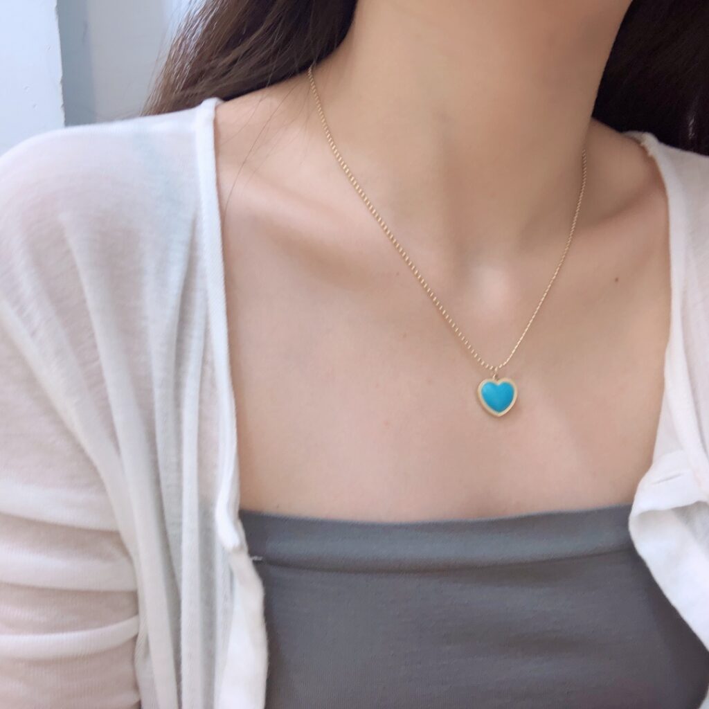 Designer Blue Necklace editorial product context 2