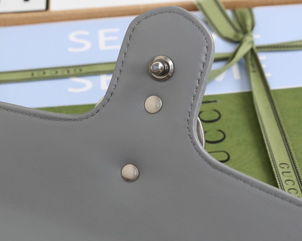 Gucci Grey Leather Handbag editorial product context 1