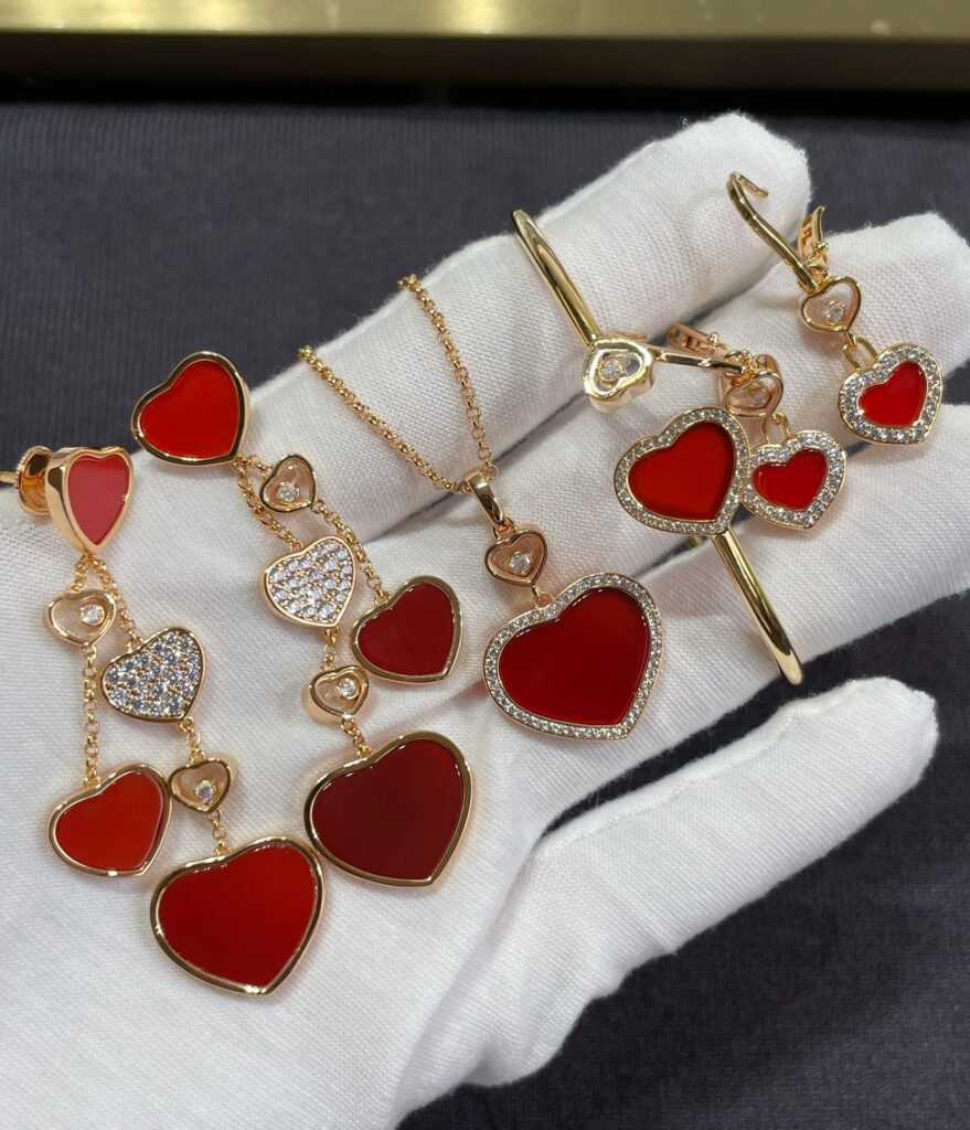 Chopard Happy Hearts Jewelry Set Red Necklace editorial product context 1