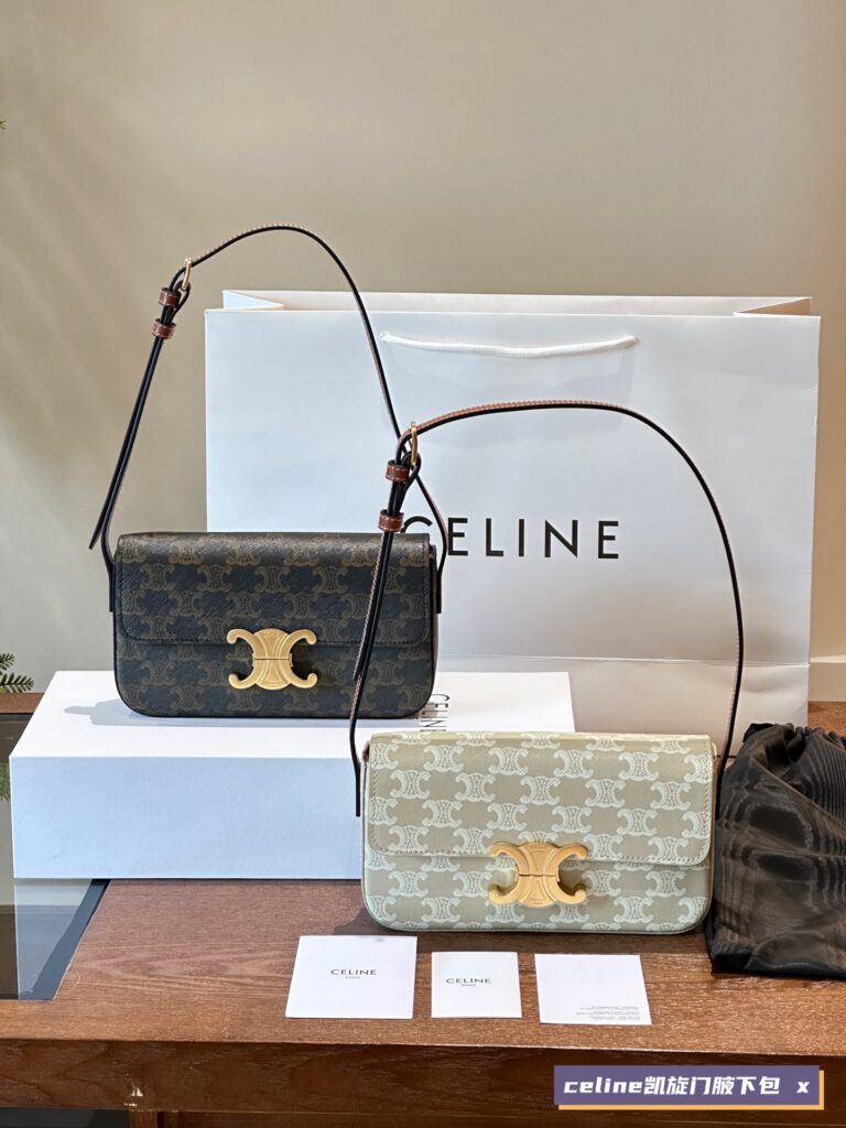 Celine Ava Triomphe Black Calfskin Leather Backpack 20 x 10 x 4 cm editorial product context 1