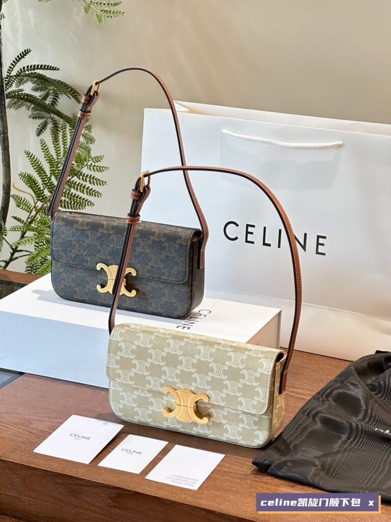 Celine Ava Triomphe Black Calfskin Leather Backpack 20 x 10 x 4 cm editorial product context 2