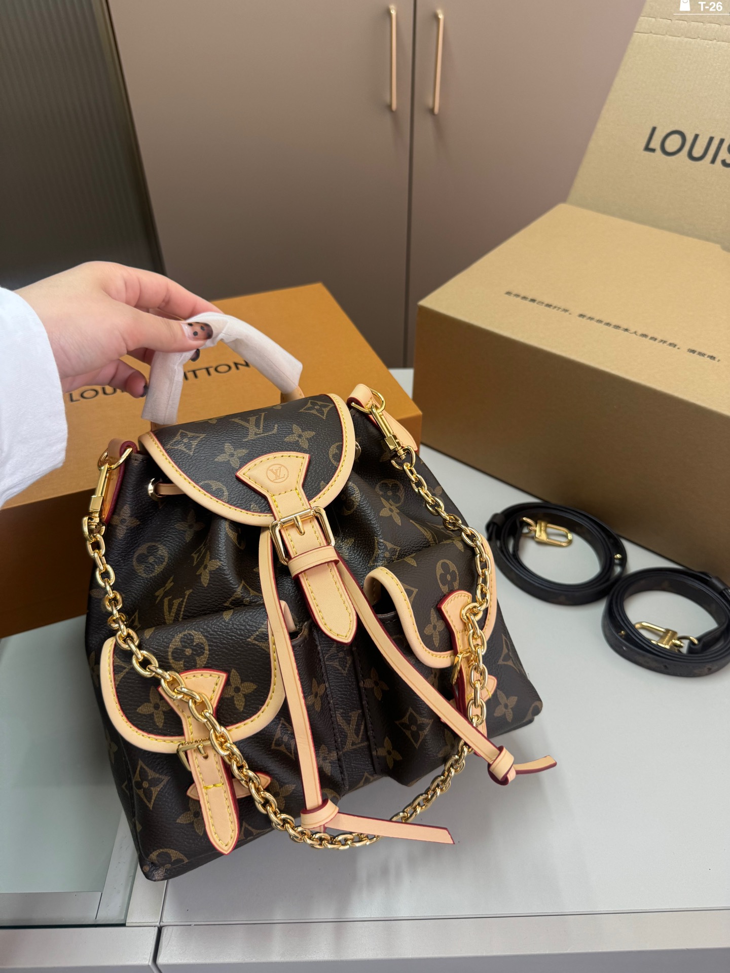 Louis Vuitton p160 Duma 2024 BB T-26-2 22 23 Small Backpack