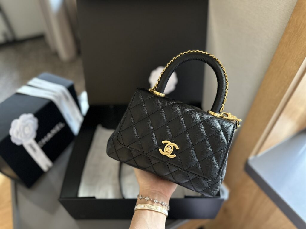 Chanel Coco Handle Hass Leather Bag 20 cm editorial product context 1