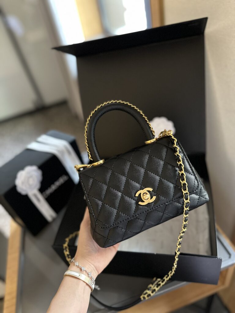 Chanel Coco Handle Hass Leather Bag 20 cm editorial product context 2