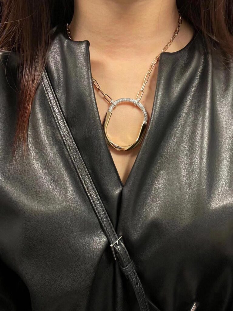 Designer Lock Necklace editorial product context 1