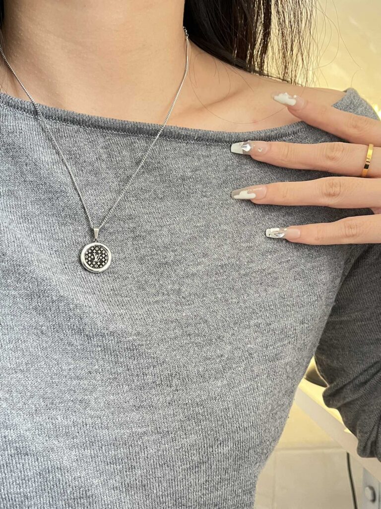 Designer Black Necklace editorial product context 3