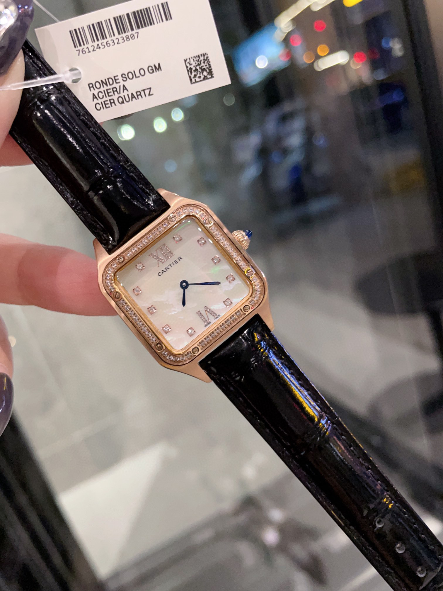 Cartier Santos Dumont AN elegant timepiece featuring Leather