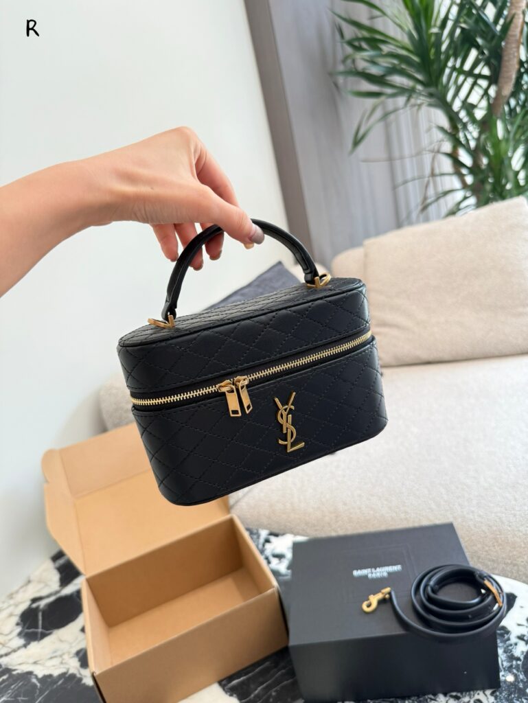 Saint Laurent Nice Lambskin Leather Crossbody Bag 18 cm editorial product context 2