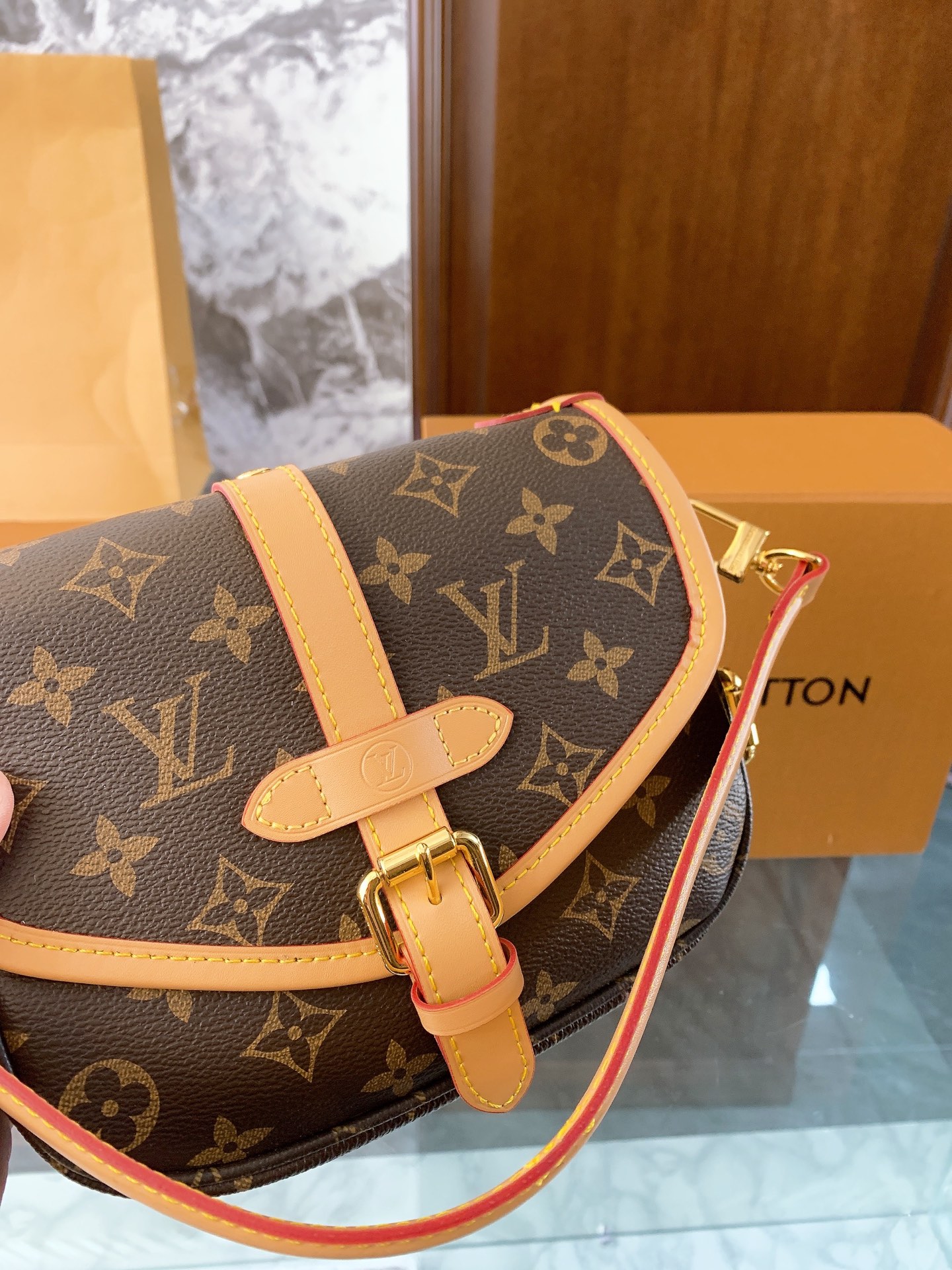Louis Vuitton p120 20 15 Saumur BB Mini Crossbody Bag