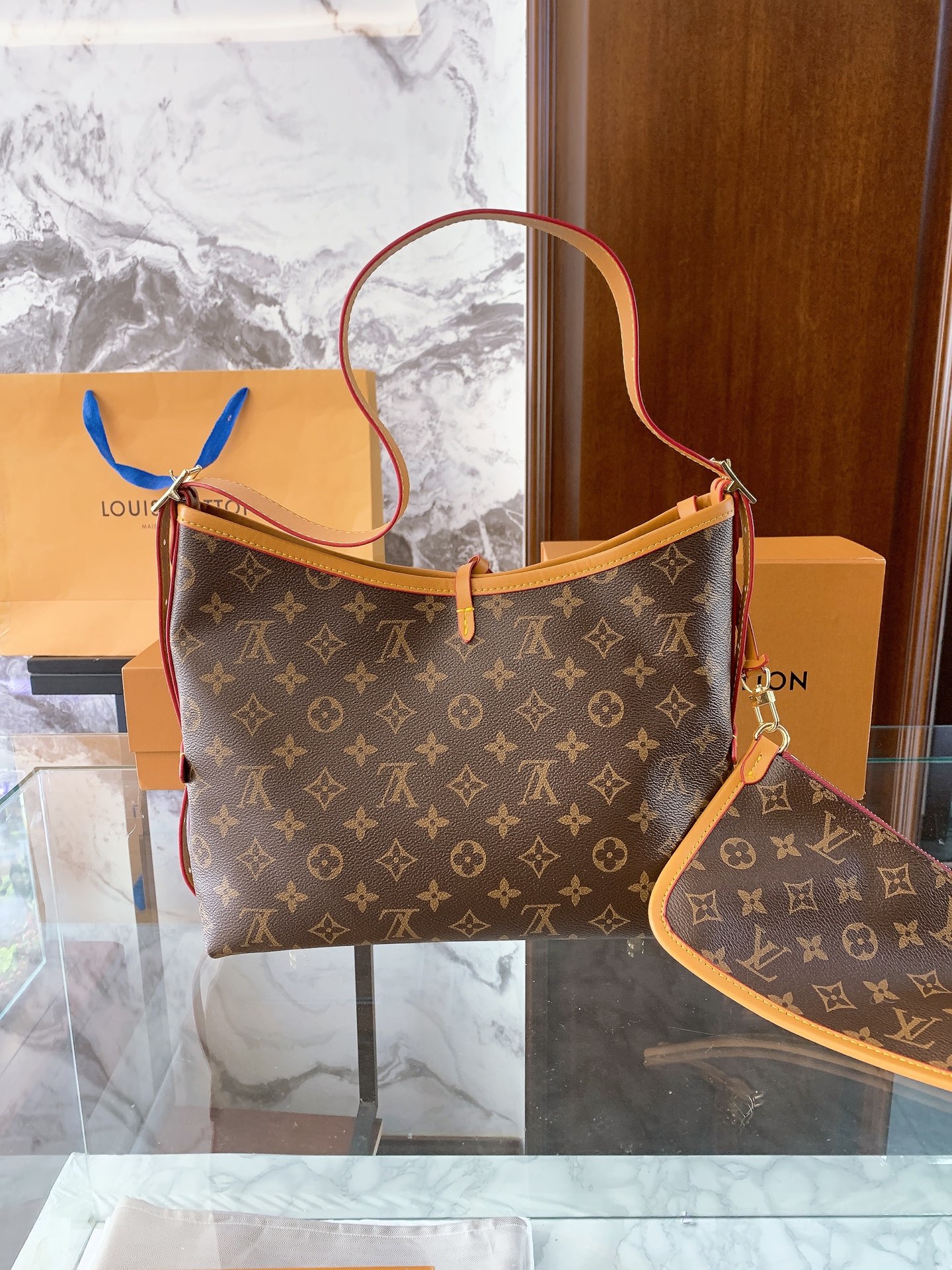 Louis Vuitton p100 90 85 Carryall 40 30 Crossbody Bag