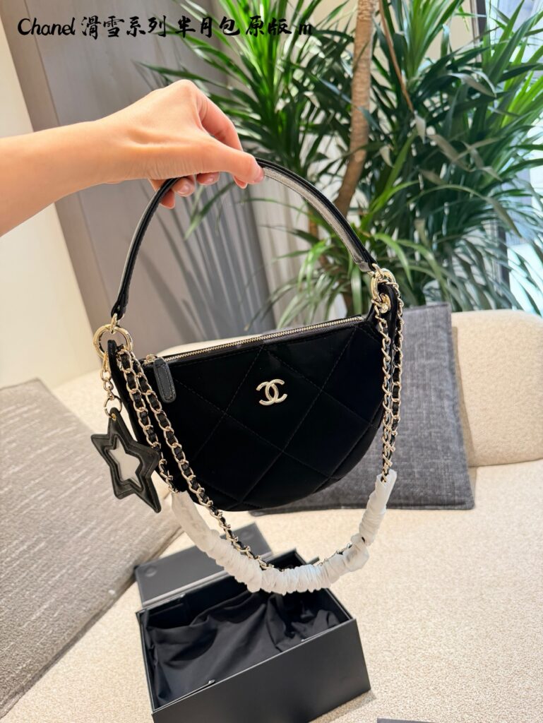 Chanel Coco Neige Nylon Crossbody Bag 20 cm editorial product context 3