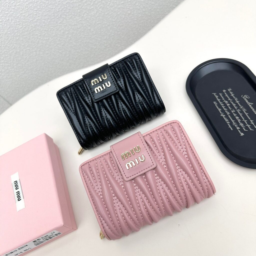 Miu Miu Black Leather Wallet editorial product context 1