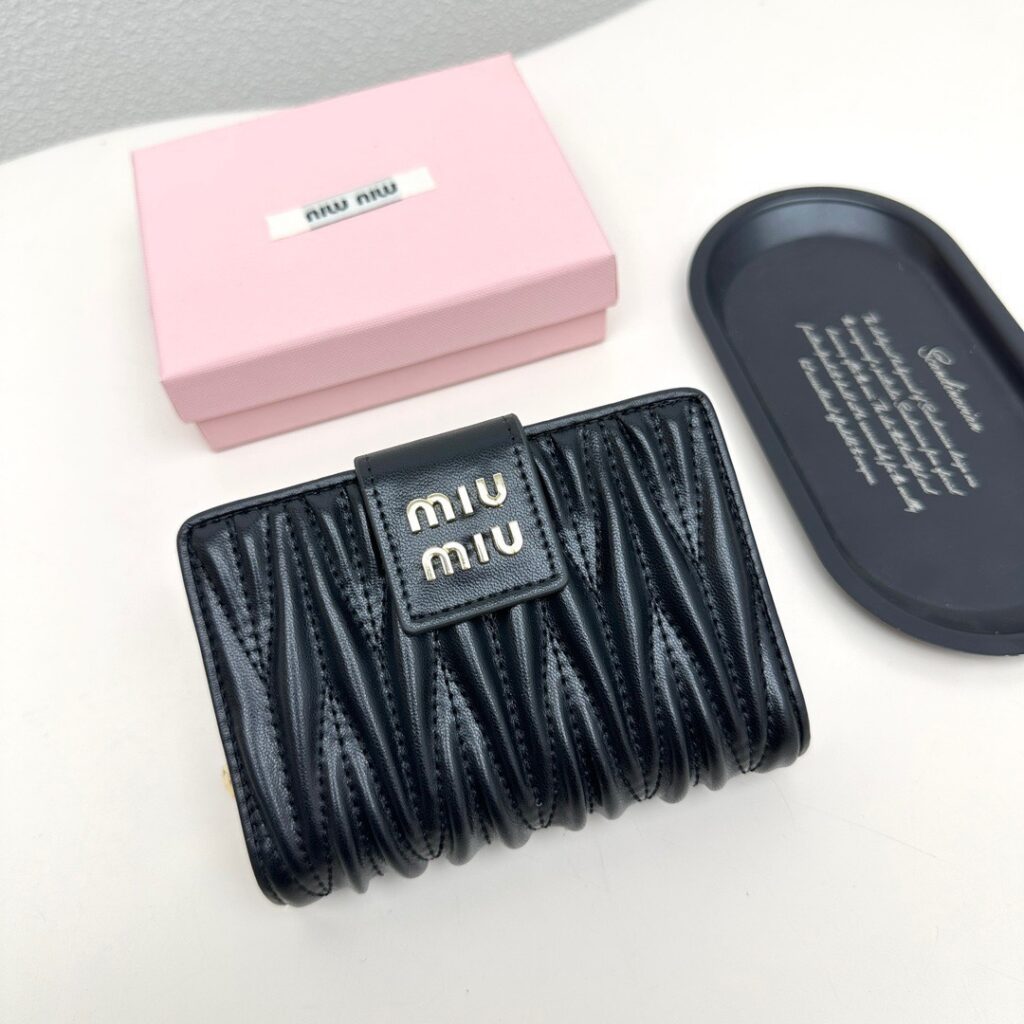 Miu Miu Black Leather Wallet editorial product context 2