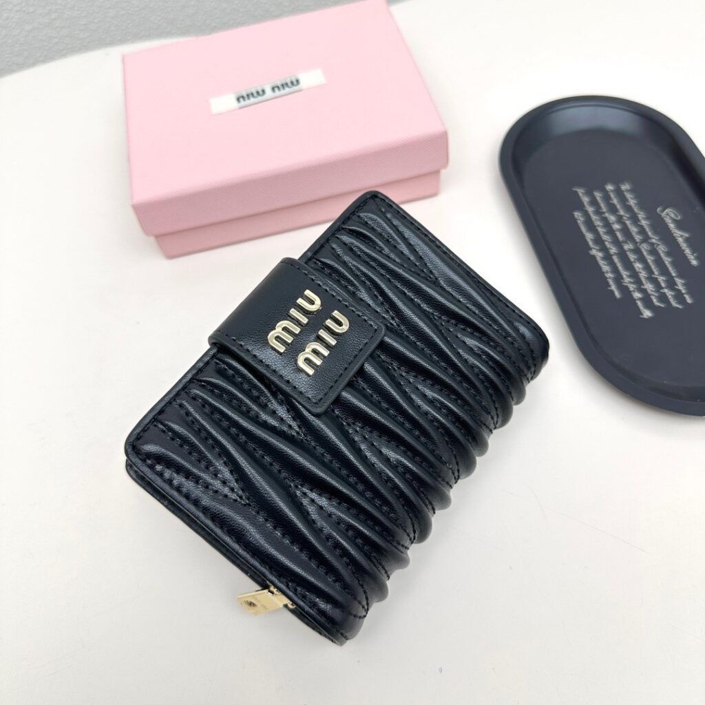 Miu Miu Black Leather Wallet editorial product context 3
