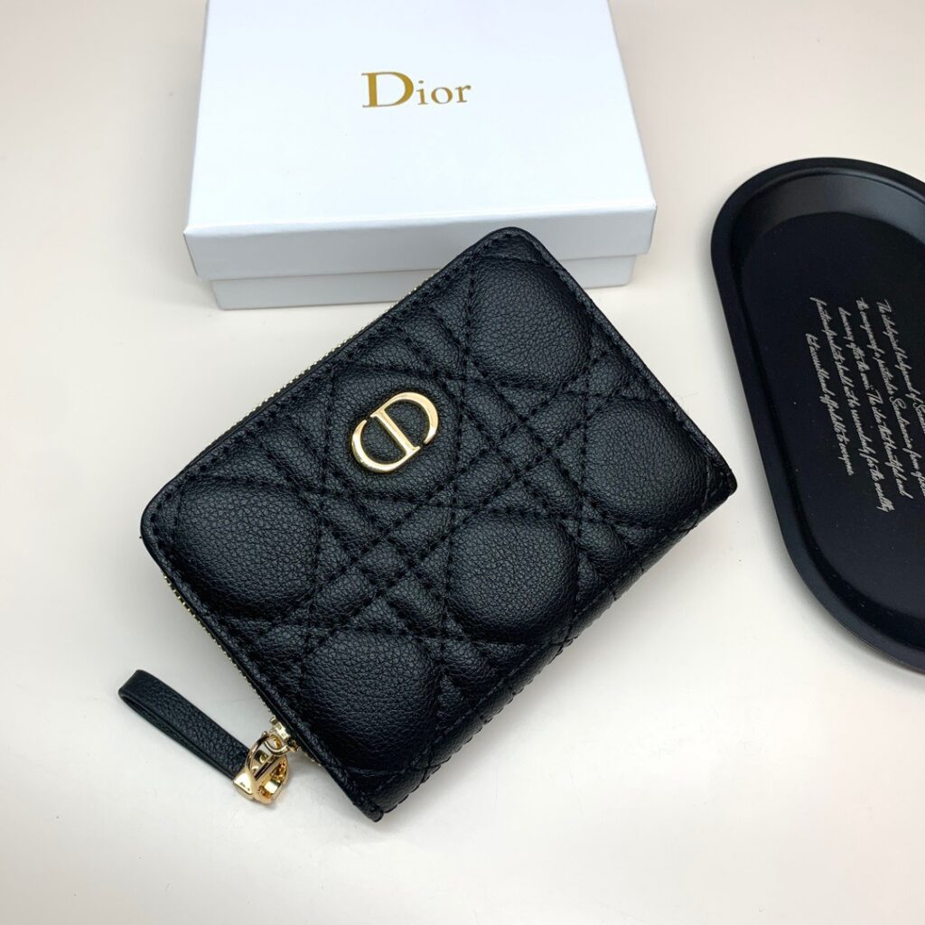 Dior 12 Black Leather Wallet editorial product context 3