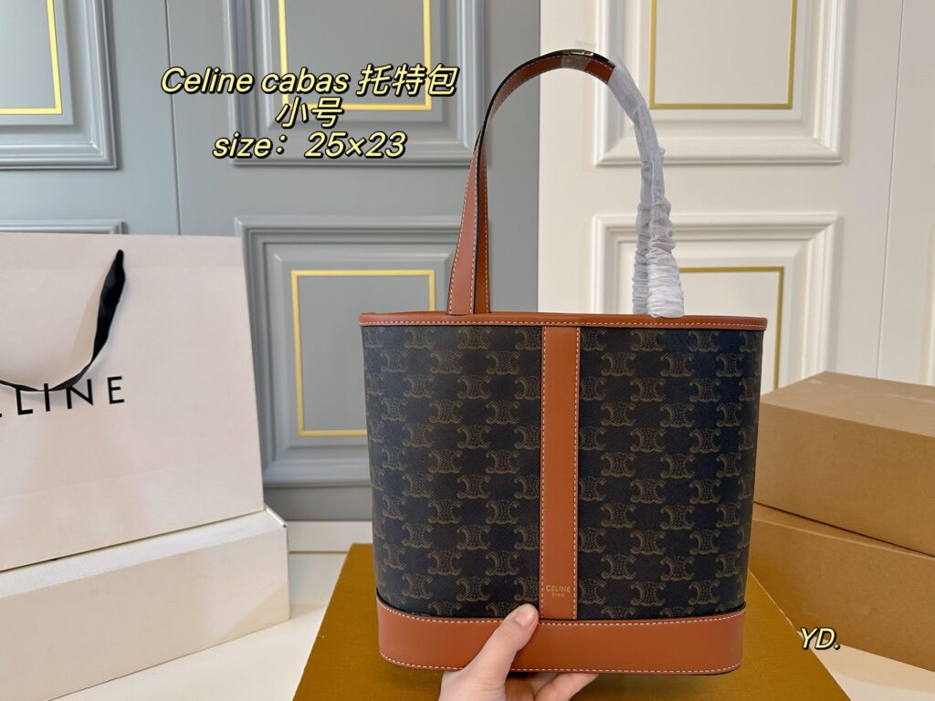 Celine Cabas Thais Logo Small Tote Bag 25 x 23 cm editorial product context 2