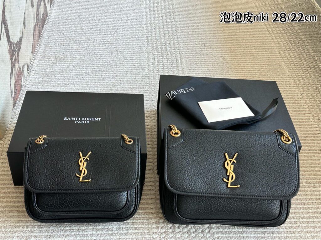 Saint Laurent Niki White Leather Bag 22 cm editorial product context 1