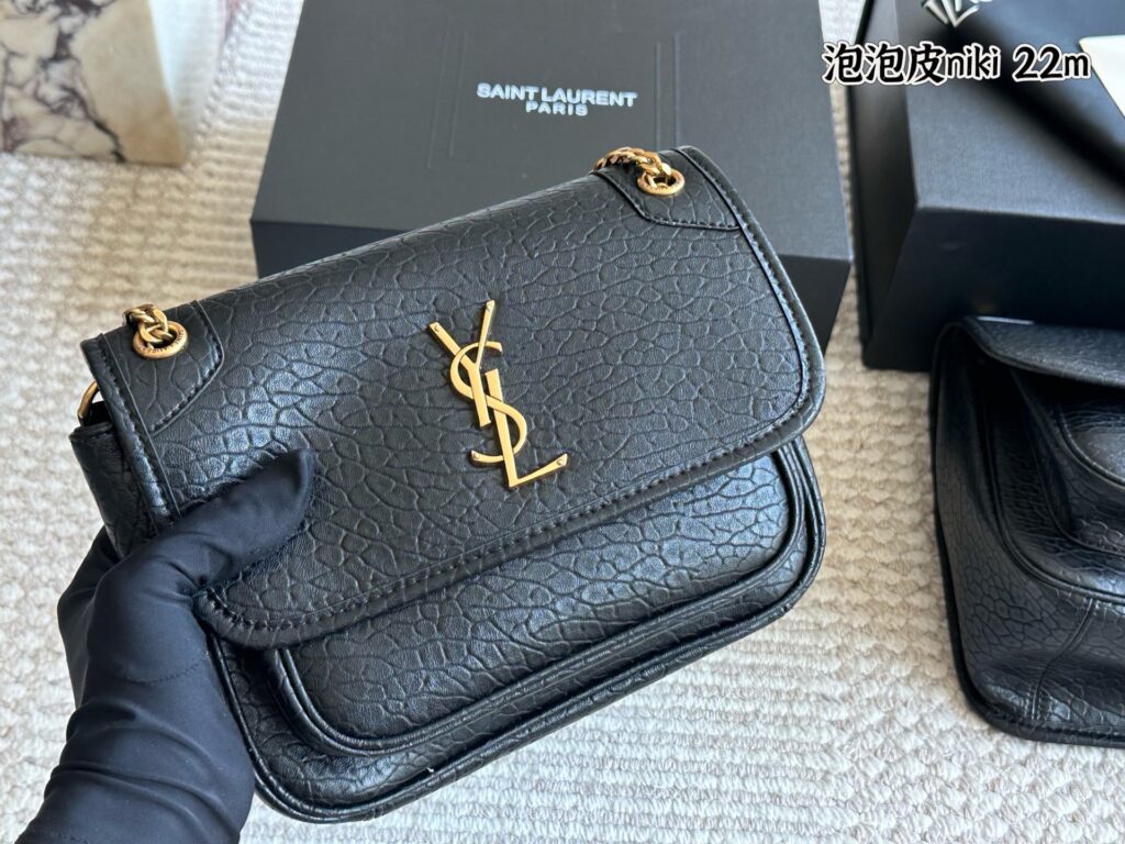 Saint Laurent Niki White Leather Bag 22 cm editorial product context 2
