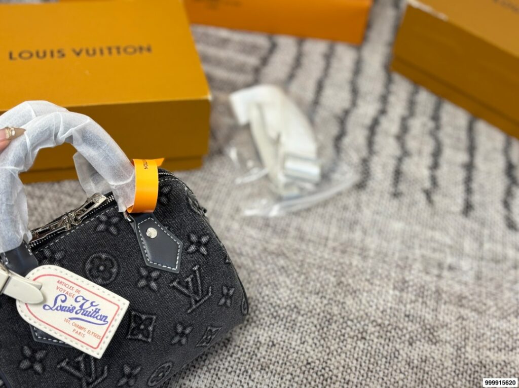 Louis Vuitton Blue Denim Bag 19 x 15 cm editorial product context 2