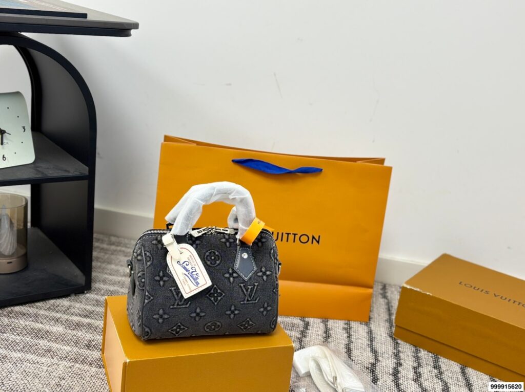 Louis Vuitton Blue Denim Bag 19 x 15 cm editorial product context 1