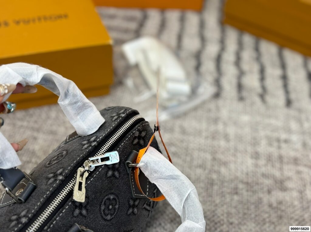 Louis Vuitton Blue Denim Bag 19 x 15 cm editorial product context 3