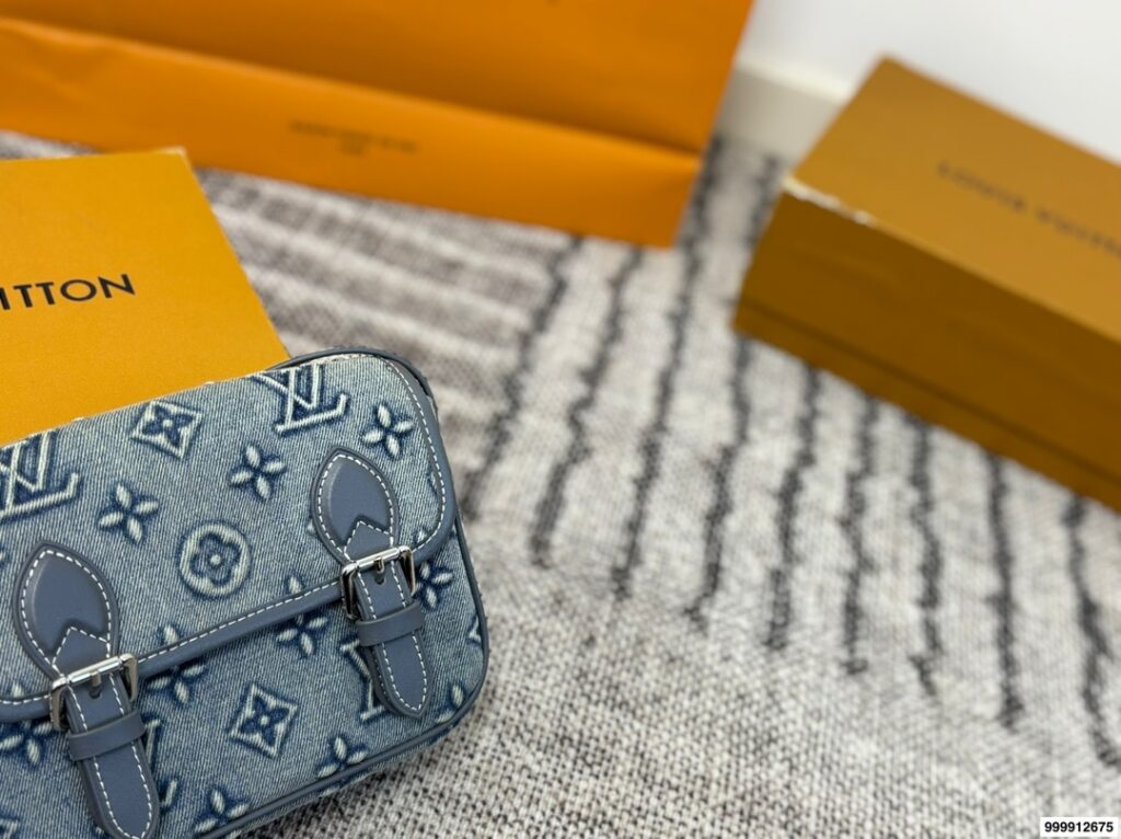 Louis Vuitton Mini Satchel Pink Denim Crossbody Bag 19 x 14 cm editorial product context 2