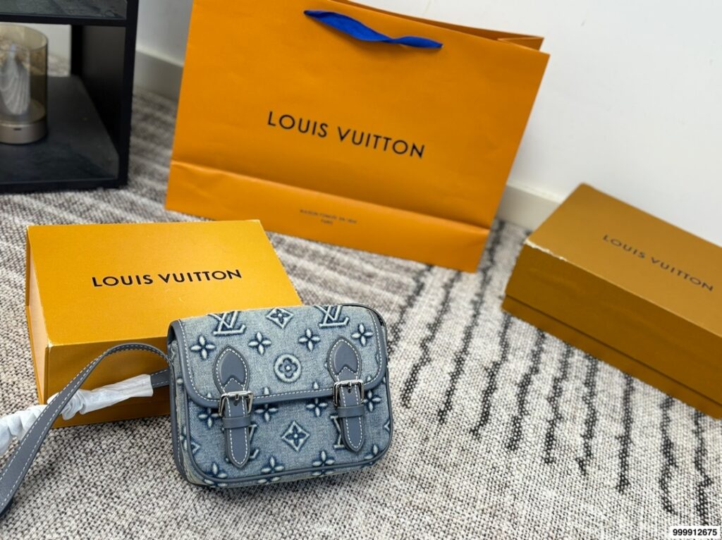 Louis Vuitton Mini Satchel Pink Denim Crossbody Bag 19 x 14 cm editorial product context 1