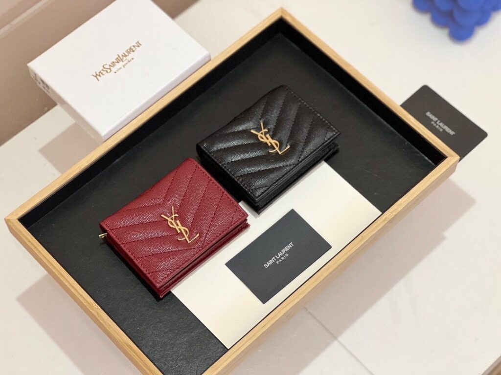 Saint Laurent Black Leather Wallet 11 x 10 x 2 cm editorial product context 1