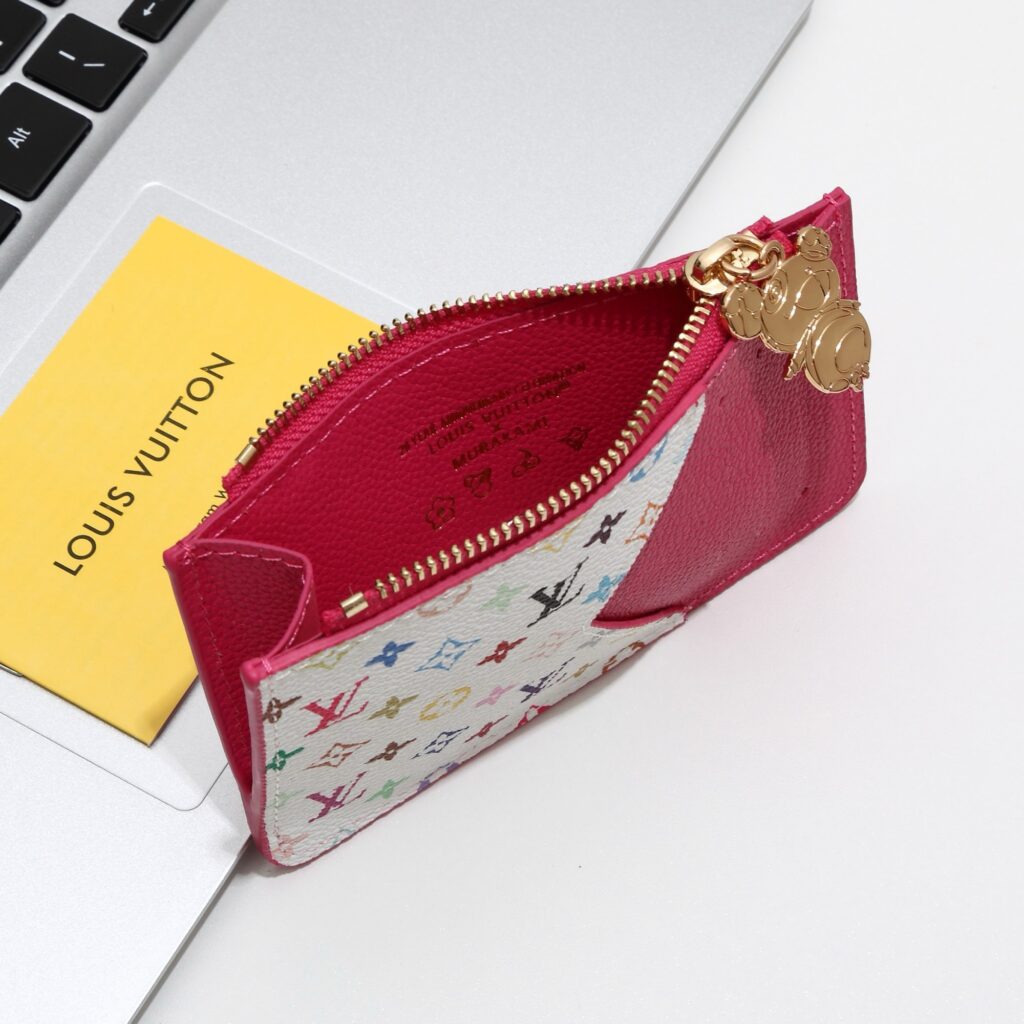 Louis Vuitton X8x0 Romy Monogram Empreinte Red Canvas Card Holder editorial product context 2