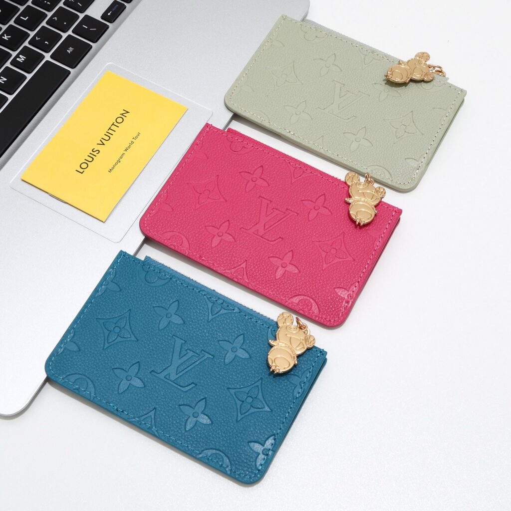 Louis Vuitton X8x0 Romy Monogram Empreinte Red Canvas Card Holder editorial product context 1