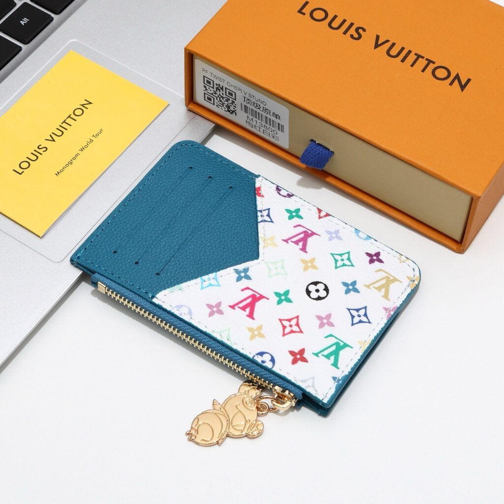 Louis Vuitton X8x0 Romy Monogram Empreinte Red Canvas Card Holder editorial product context 3