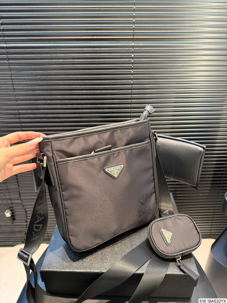 Prada 24 Ba532 Black Nylon Bag editorial product context 2