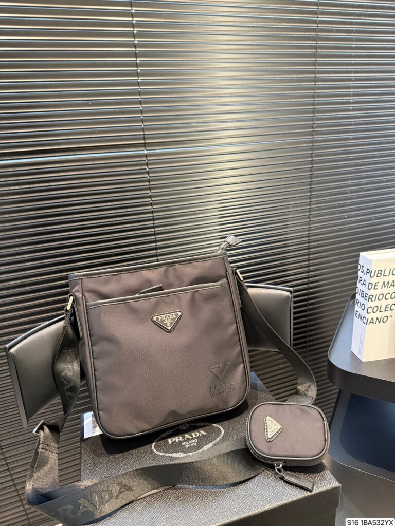 Prada 24 Ba532 Black Nylon Bag editorial product context 1