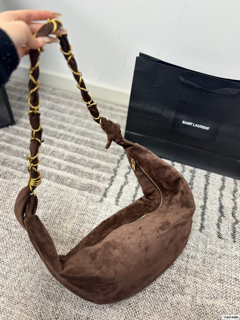 Saint Laurent Amalia Brown Wallet editorial product context 2
