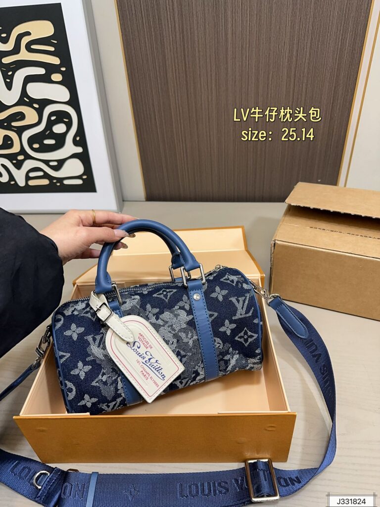 Louis Vuitton Blue Denim Bag editorial product context 2