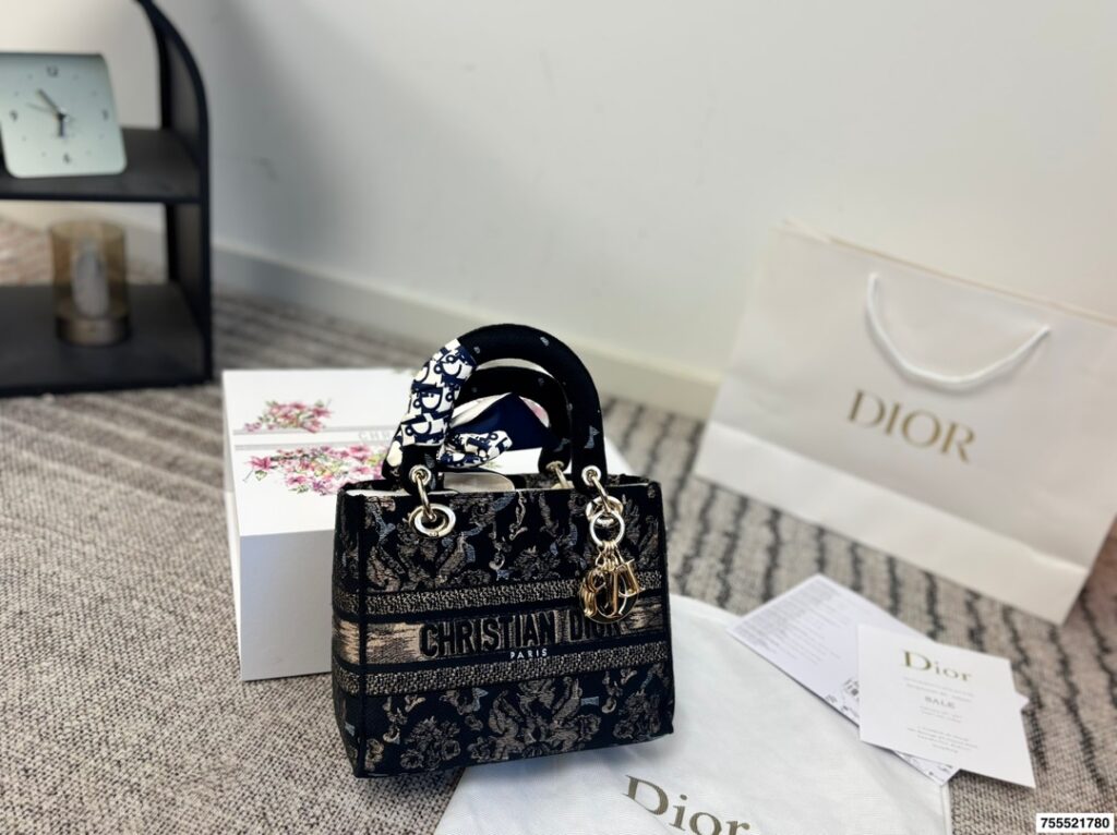 Dior Lady Lite Pink Canvas Crossbody Bag 24 cm editorial product context 3