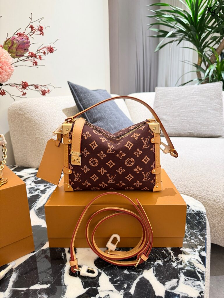 Louis Vuitton Side Trunk Calfskin Leather Crossbody Bag 23 x 16 cm editorial product context 2