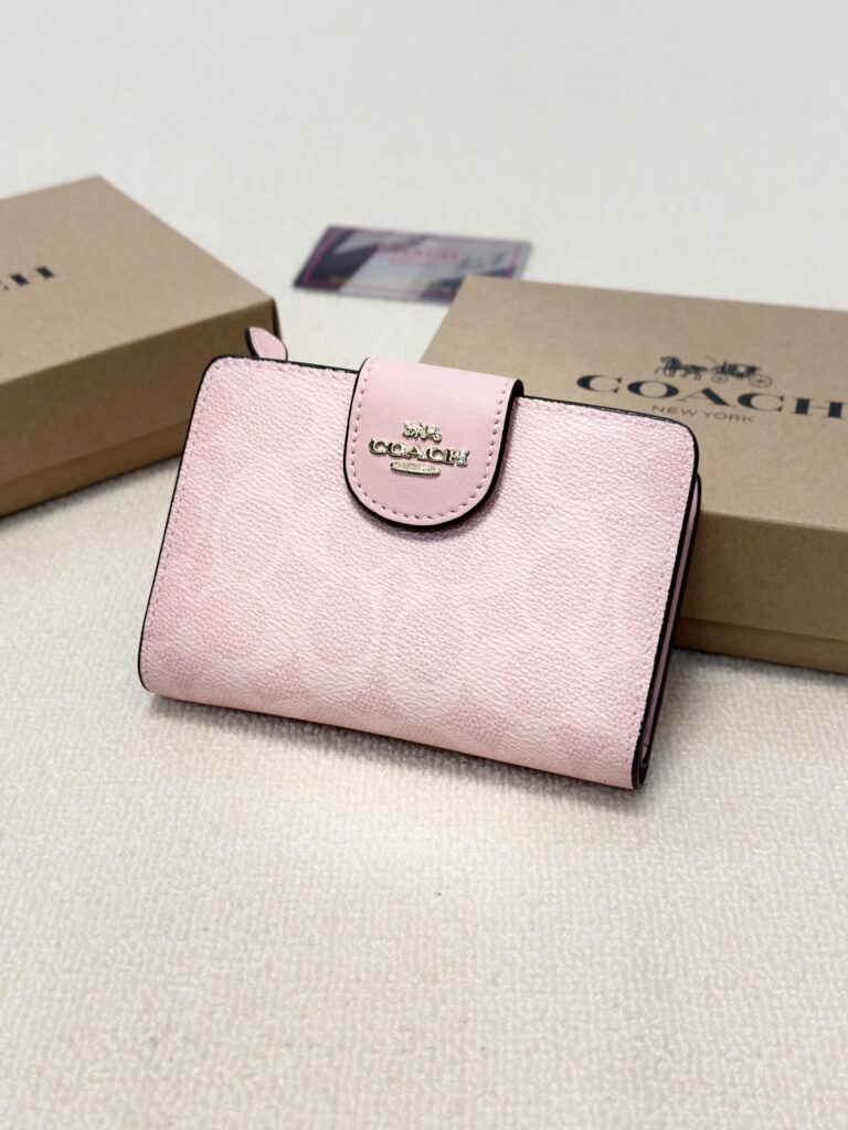 Designer Pink Leather Bag 15 x 10 cm editorial product context 3
