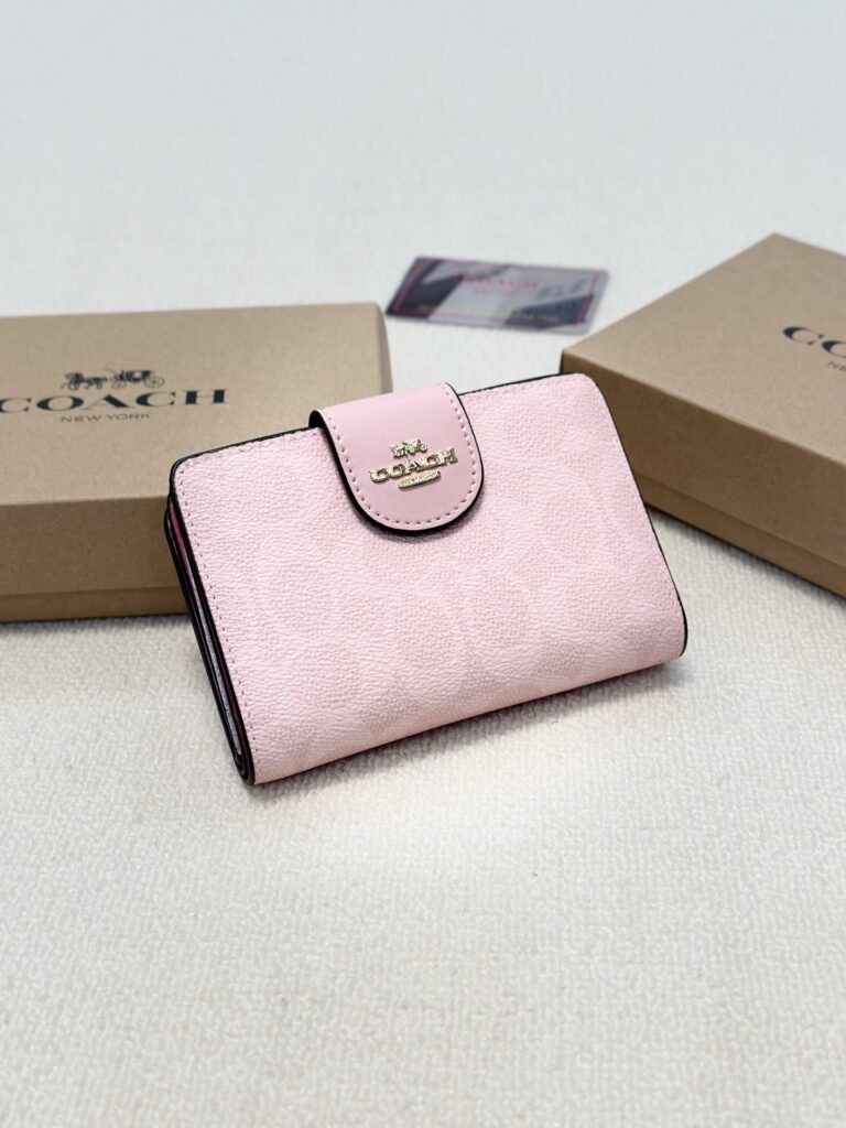 Designer Pink Leather Bag 15 x 10 cm editorial product context 1