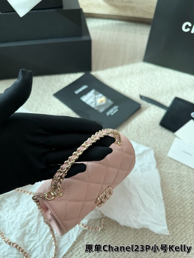 Chanel Kelly Black Leather Crossbody Bag editorial product context 2