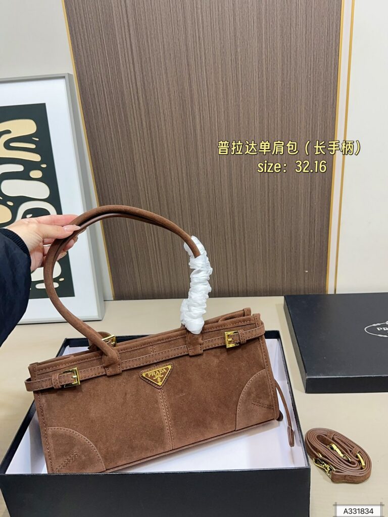 Prada Soft Lu Shoulder Bag editorial product context 1