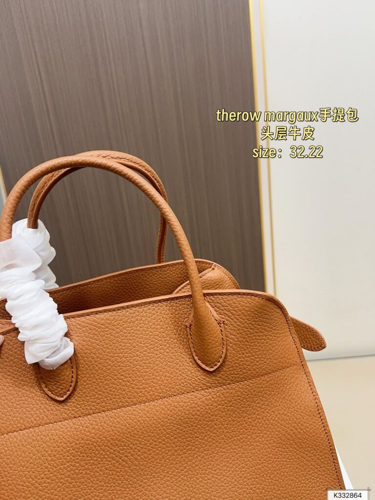 Designer The Row Margaux Leather Handbag 32 x 22 cm editorial product context 3