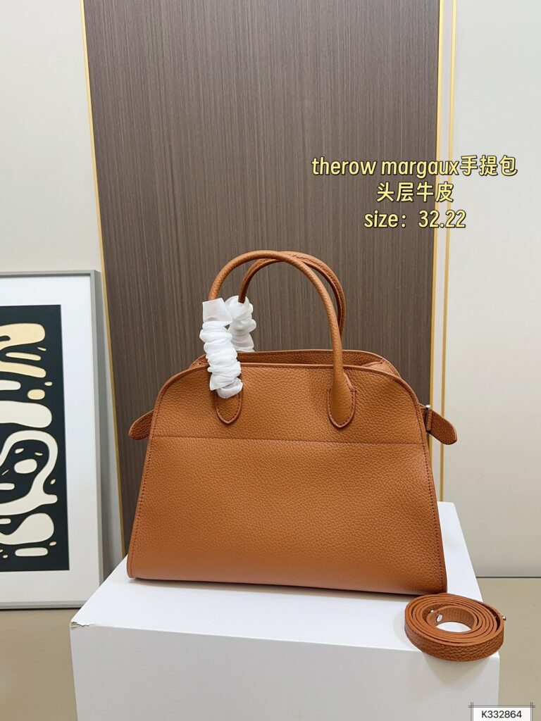 Designer The Row Margaux Leather Handbag 32 x 22 cm editorial product context 1