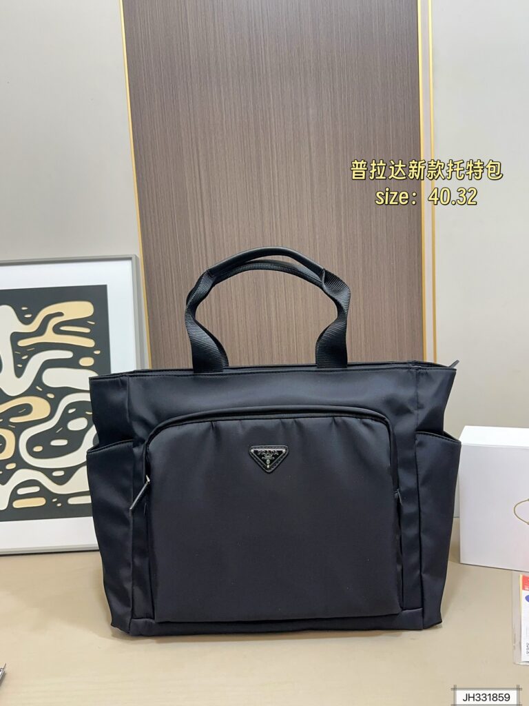 Prada Black Tote Bag editorial product context 1