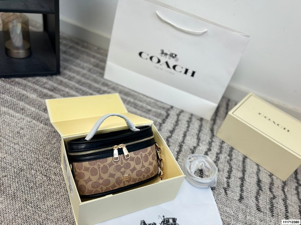 Coach Red Wallet editorial product context 3