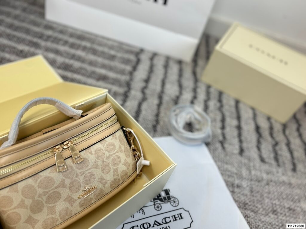 Coach Red Wallet editorial product context 2