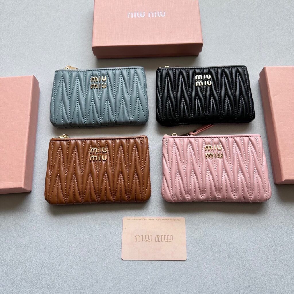 Miu Miu 14 Black Leather Wallet 5 x 9 cm editorial product context 1